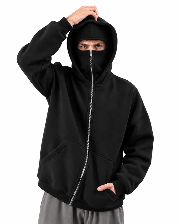 NORTHWAY Full-Zip Hoodie — Black