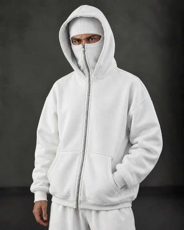 NORTHWAY Full-Zip Hoodie — White